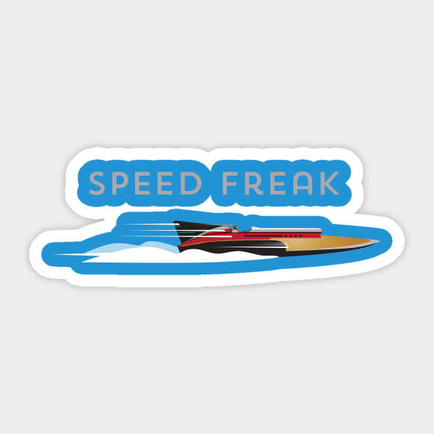 Speed Freak Sticker by DavidLoblaw